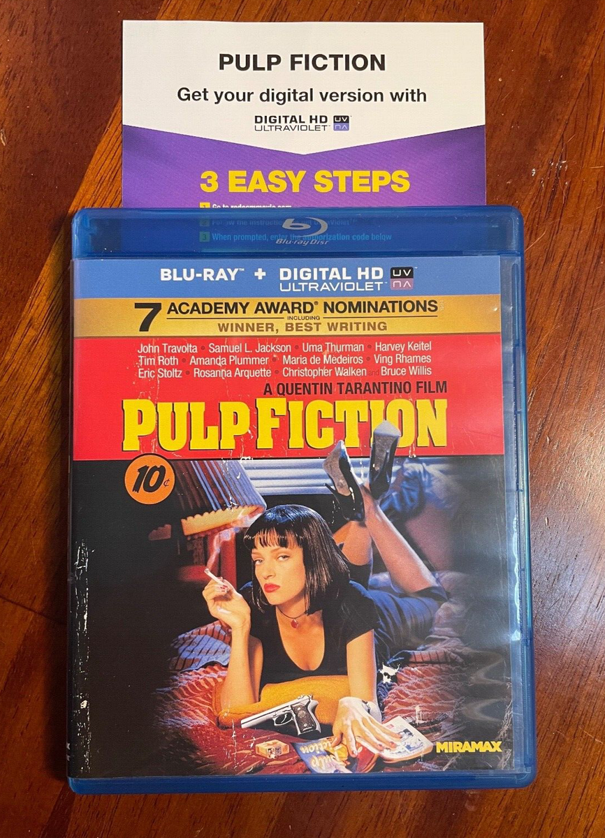 Pulp Fiction Blu-ray John Travolta Uma Thurman Walken Quentin