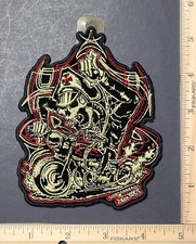 Skeleton Skull Reaper choppers motorcycle Biker patch iron on NEW