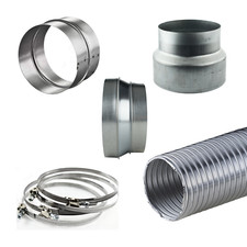 Lüftung Reduzierstück Aluflex Schlauchschelle Verbinder Aluflexrohr Schelle