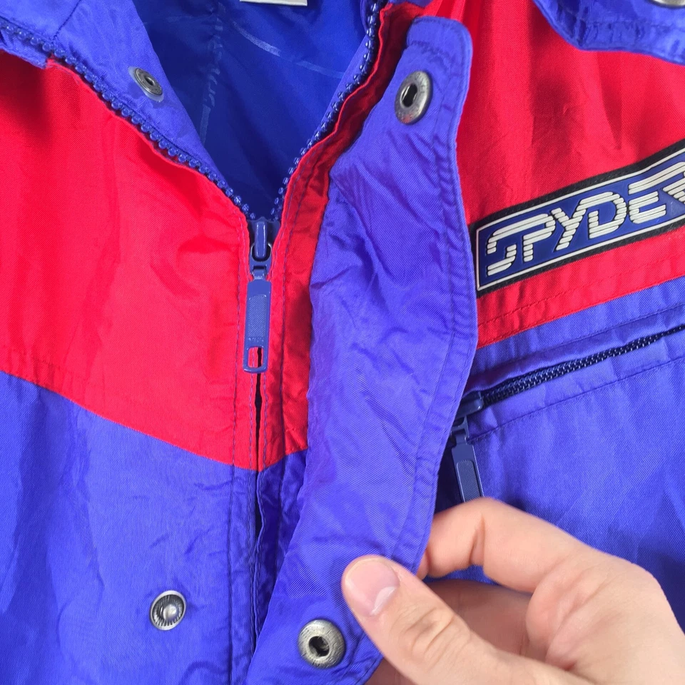 VINTAGE Spyder mens jacket size L windbreaker Snow hood ski thinsulate 083333 - Image 4 of 4