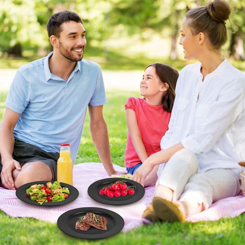 4 Personen 16tlg Camping Picknick Geschirrset Geschirr Melamin Campinggeschirr-D - Bild 12 von 16