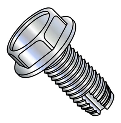 10Qty 5/16-18X1/2 Unslotted Indented Hex Washer Thread Cutting Screw Type 1 Zinc