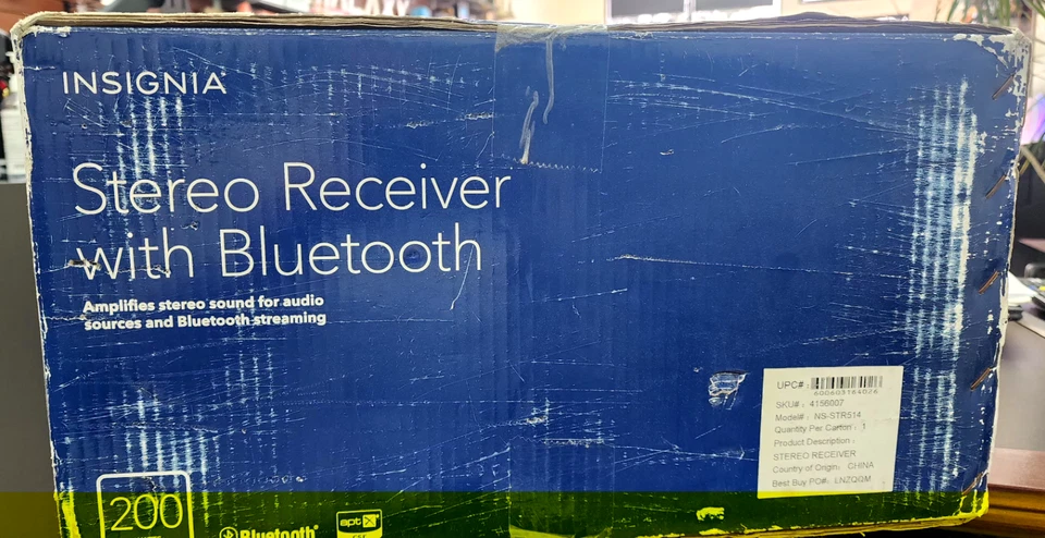 Insignia NS STR514 2 Channel 200 Watt Stereo Receiver with Bluetooth - Image 3 of 4