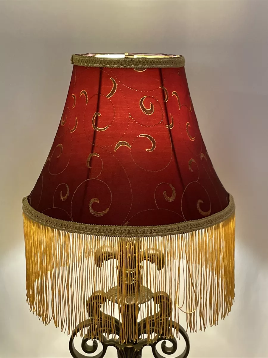 Red and gold lamp cheap shades