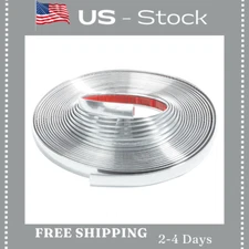 25Ft Automotive Chrome Trim Molding Scratch-Proof 1/2 Wide Car Body Strip New