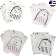 100pc Dental Orthodontic Arch Wire Round Rectangular Niti SS Natural Ovoid 12 20
