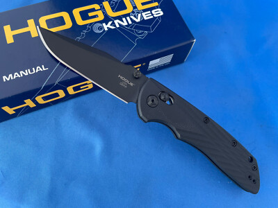 Hogue Deka Knife Black Coated CPM 20CV Clip Point Black G-10 ABLE Lock 24276