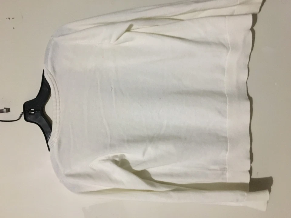 Cárdigan Oshkosh Talla 10 Crema Niñas Niños 100% Algodón Suéter Flor Top Blusa Foto 2 de 4