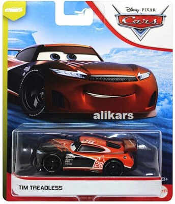 TIM TREADLESS #28 Nitroade Piston Cup Disney Cars 1:55 Die-cast Auto Metall Neu
