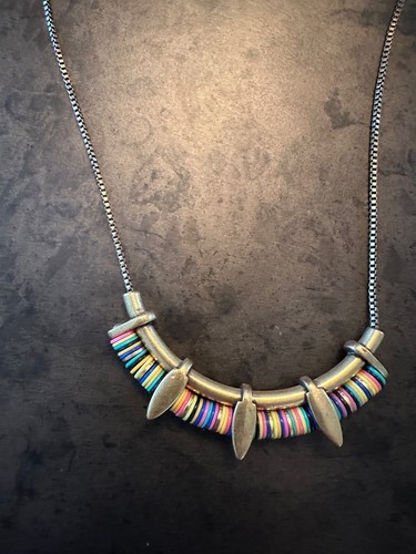 COLLANA MODA STELLA & DOT ARCOBALENO PUNTA ORO - Foto 4 di 4