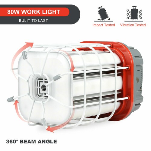 Linkable LED Construction Work Light 80Watt Temporary Jobsite High Bay Building - Picture 5 of 11
