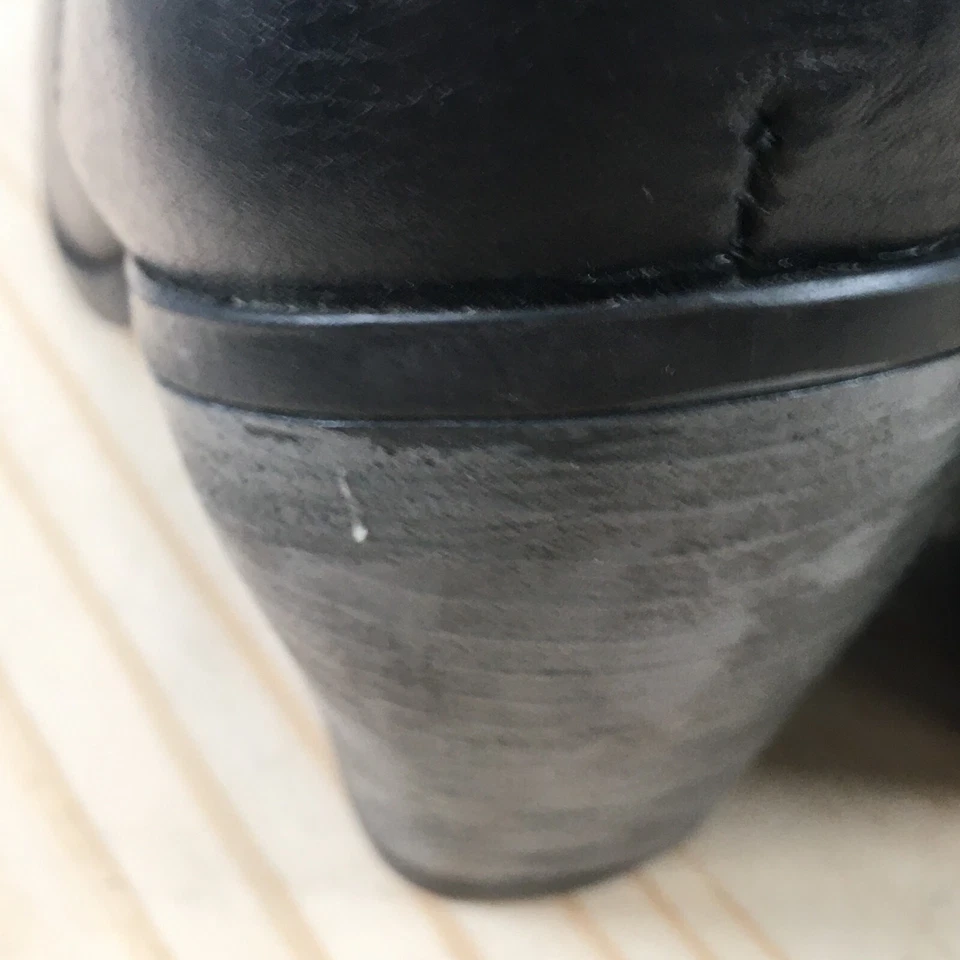 Botas Harley Davidson para mujer 8,5 botín al tobillo tacones bloque cremallera lateral cuero negro Foto 4 de 4