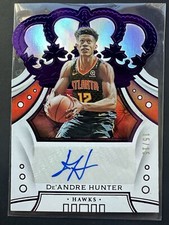 /15 De'Andre Hunter Crown Royale Rookies Purple Auto RC 2019-20 Panini #CR-DAH