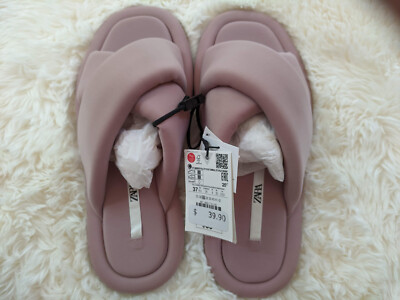 Quilted Slide Sandals in Mauve Mauve Satin Slide Sandals - Mauve - CHARLES & KEITH US main image 3