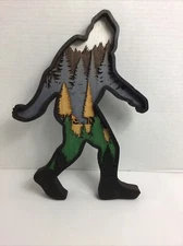 Bigfoot Sasquatch Multilayer Laser Cut 3d Art Mountains Trees Poplar Wood Hanger