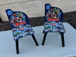 Pair Marvel Avengers Childs Chairs M110619d Ebay