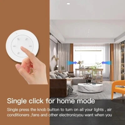 Tuya ZigBee Smart Knob Switch Dimmer Removeable Wireless Scenario Remote Panel