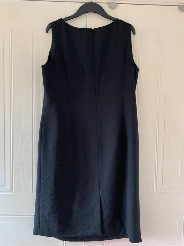 Jacques vert black straight sleeveless dress size 20 eBay