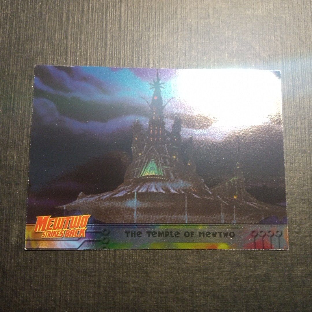 THE TEMPLE OF MEWTWO #18 BLUE Logo - SILVER HOLO MEWTWO SB TOPPS POKEMON CARD LP