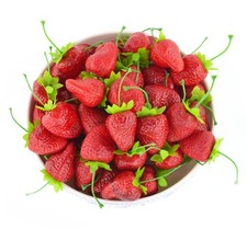 36 PCS Artificial Strawberries Lifelike Fake Fruit for Kitchen Party Display