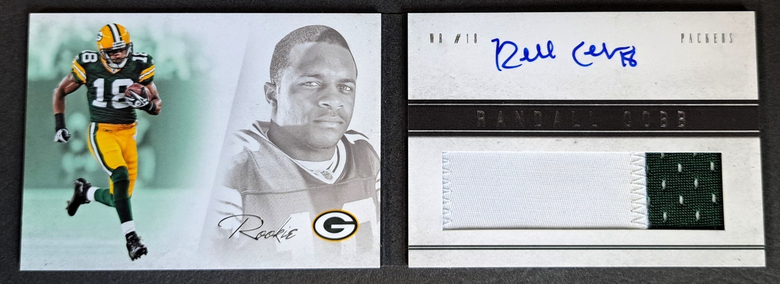 2011 Playbook RANDALL COBB Prime Jumbo Patch Booklet Auto RC RPA #/99 SP Packers view 1