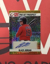 Blaze Jordan 2021 Pro Set Metal 1990 Pro Set Base Auto Mojo Gold #2/2 Red Sox