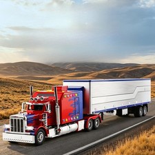 1:24 Diecast Vehicle for Peterbilt Heavy Truck 389 Model Truck Toy Sound Light