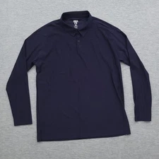 Under 510 Long Sleeve Polo Shirt Mens XL Performance Blue Stretch Elastane