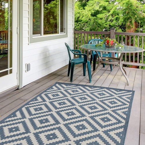 Outdoor Rug – Weather & UV Resistant Outdoor/Indoor Area Rugs - Durable Rugs for - Picture 2 of 7