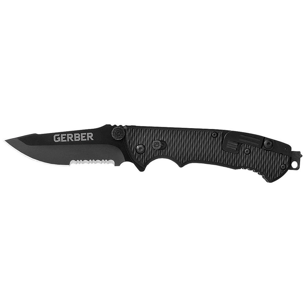 GERBER 22-01870 Folding Knife,Serrated,Drop,3-1/2 in 23NK65