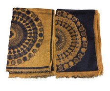 VTG Mohawk Fringe Hand Towels Set of 2 Cotton Retro 60s 70s Mid-Century Modern