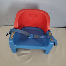 Fisher Price Grow with Me Booster Seat Chair Straps Red Blue Vintage 1990s