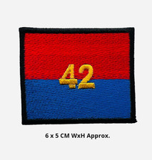 BRITISH ARMY- 42nd Regiment Royal Artillery Embroidered Sew/Iron On Badge N-758