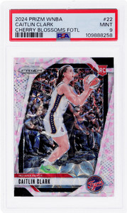 2024 Panini Prizm WNBA Caitlin Clark Cherry Blossom Fotl Prizm #22 /20 PSA 9