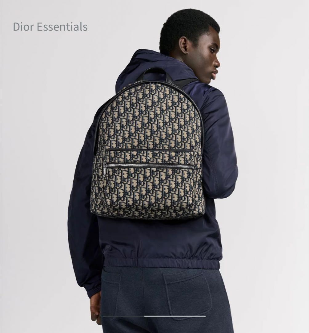 Dior Oblique Allover Pattern Backpack Rucksack Na… - image 9