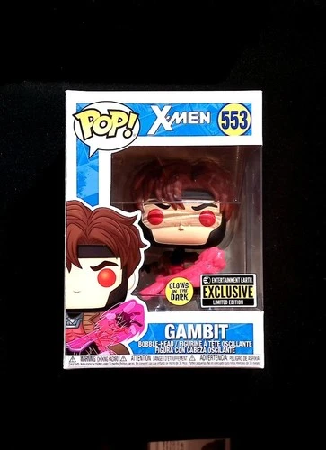 Gambit Funko Pop! 553 X-Men GITD Entertainment Earth Glow in Protector