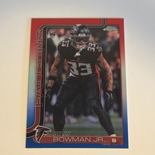 Topps 2025 Chrome Rookie Red, White & Blue Billy Bowman Jr. #344 Atlanta Falcons
