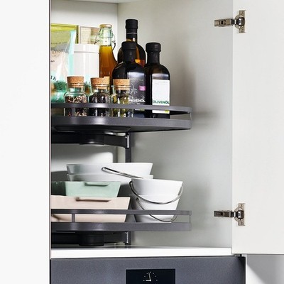 Kesseböhmer TurnMotion anthrazit ARENA Style Hochschrank-Drehbeschlag Drehboden