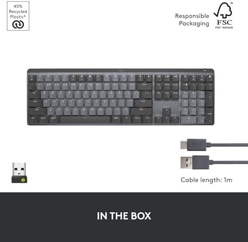 Logitech MX Mecánico Mini Teclado Iluminado Inalámbrico, Interruptores Clicky NUEVO - Imagen 12 de 12