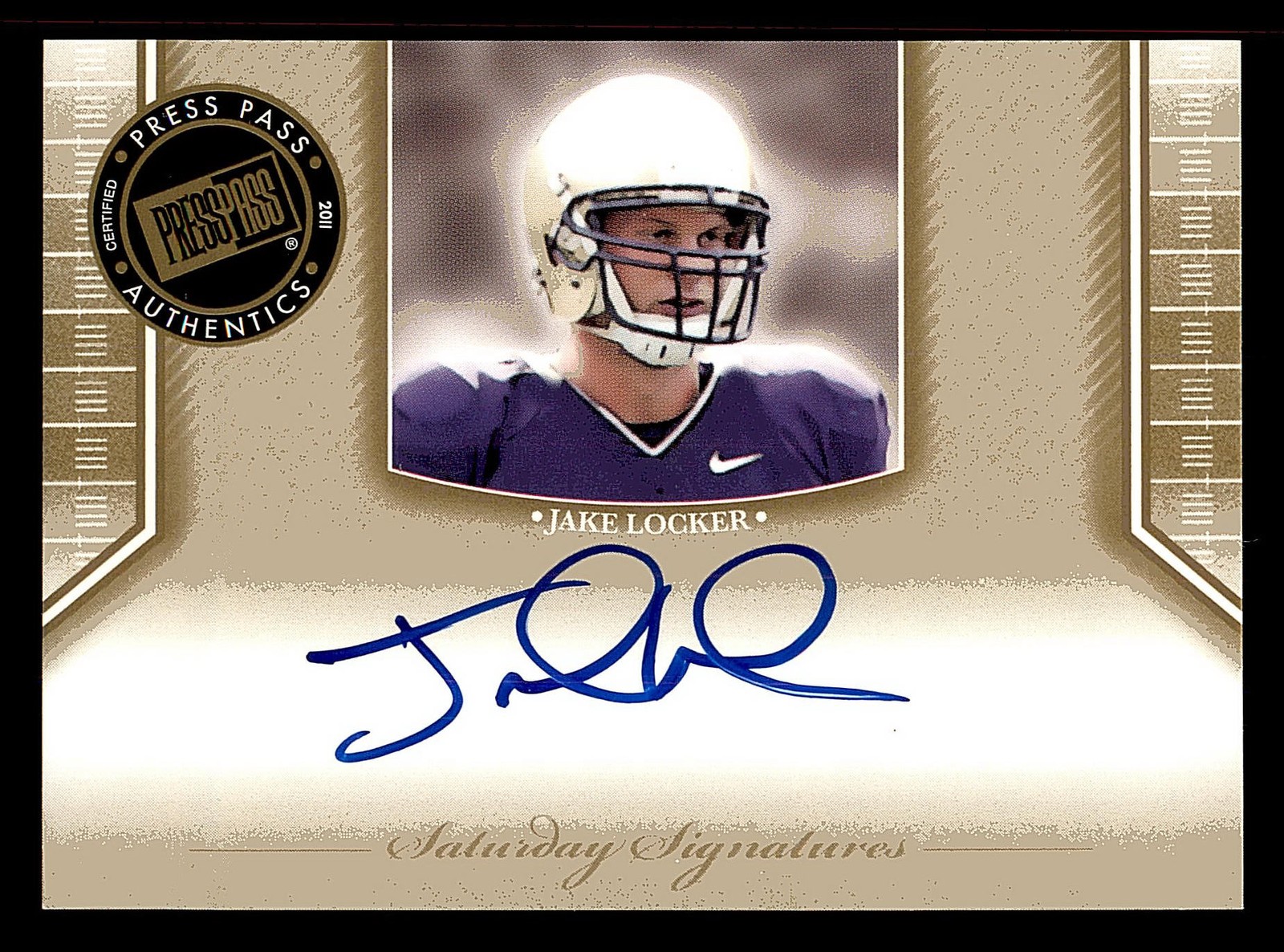 Jake Locker Press Pass Autographs #PPSJL Bronze