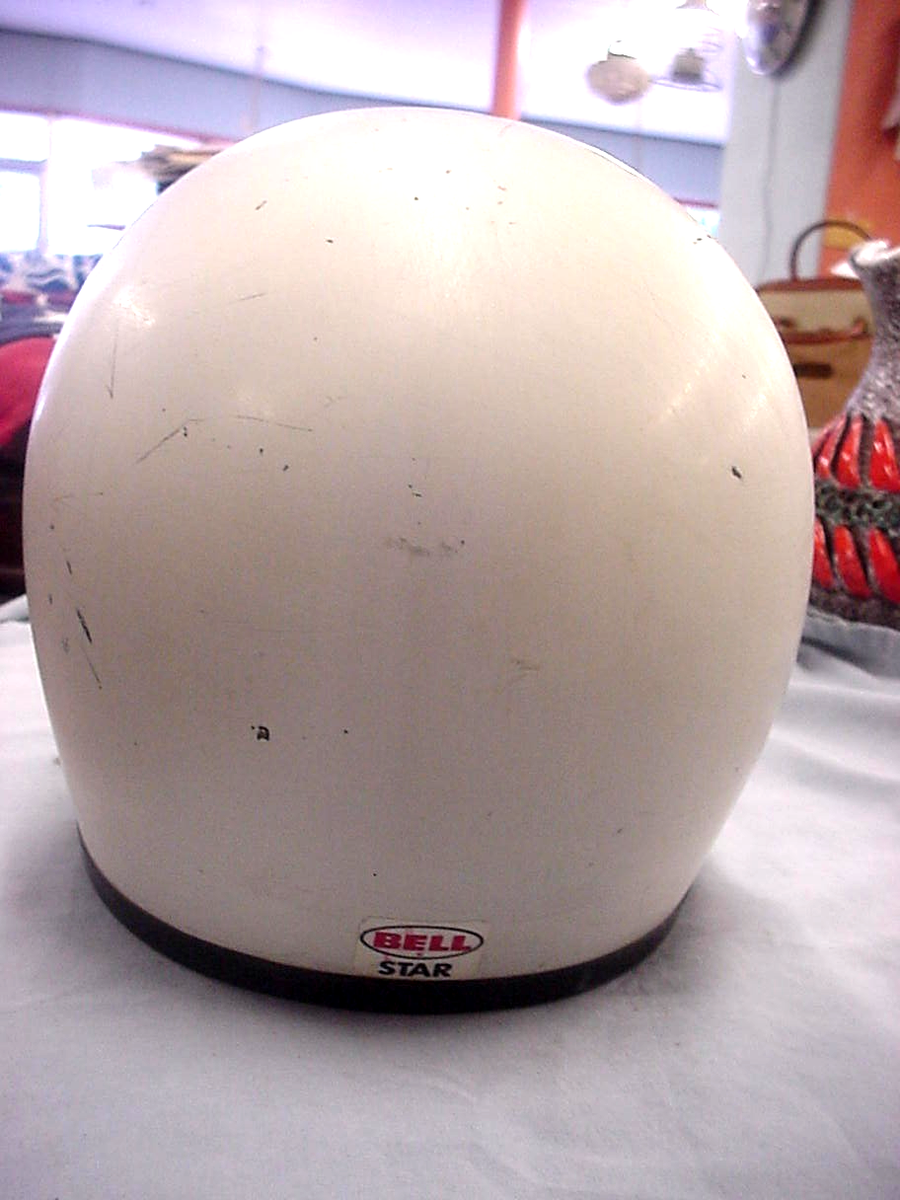 1960s Bell Star Full Face Motorcycle Toptex Helmet 7 1/8 Long