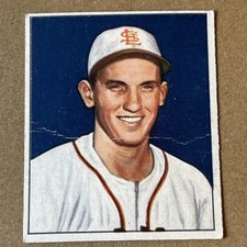 1950 Bowman, John Lester Moss, Catcher, St Louis Browns , Baseball Card #251