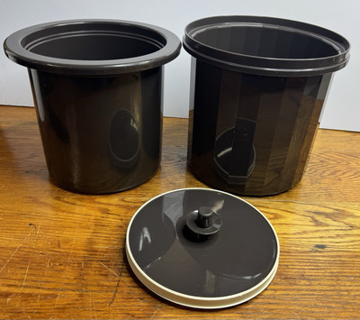 Tupperware Double Wall Ice Bucket Air Tight Canister W/ Push Button Lid #1683-5