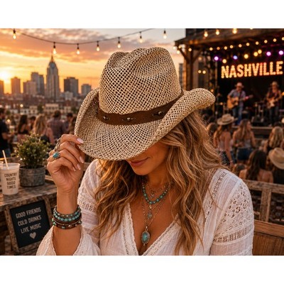 Bullhide After Party Straw Western Hat M Coastal Cowgirl Festival Concert Hat