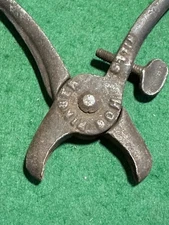 Antique Hills Hog Ringer Pliers Pat. Aug. 1872 Farm Tool  Pig Nose Ring