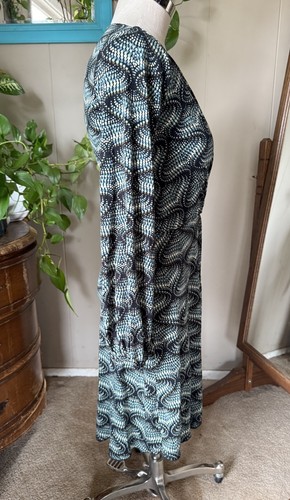 Karen Kane Dress MED South Beach Blue Green Fit SummerGirl USA - Picture 6 of 9