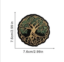 Embroidered Iron On Patch - Tree Of Life - Celtic