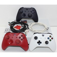 Microsoft Xbox One S 1TB Console w/ 3 Controllers HDMI Power Cords Bundle