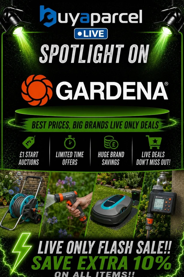 Buyaparcel LIVE Spotlight on Gardena| £1 Auctions | Live ONLY Flash Sale