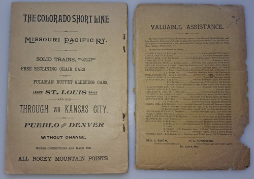 1892 Missouri Pacific Railway Book State Information Statistics and Information - Picture 11 of 18